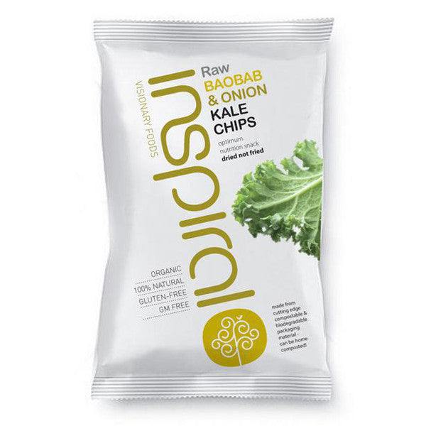 Inspiral Raw Organic Baobab & Onion Kale Chips